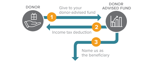 Gift of Donor-Advised Fund Diagram